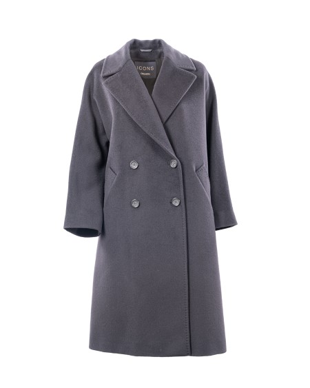 Shop CINZIA ROCCA  Overcoat: Cinzia Rocca wool coat.
Lapels.
Double-breasted.
Long sleeves.
Side pockets.
Button closure.
Composition: 100% Wool.
Made in Italy.. ZR35001-64D4-1